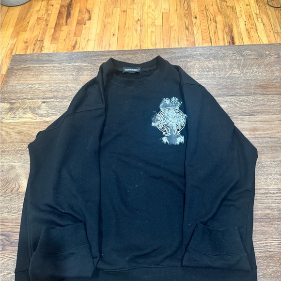 Black chrome heart sweater